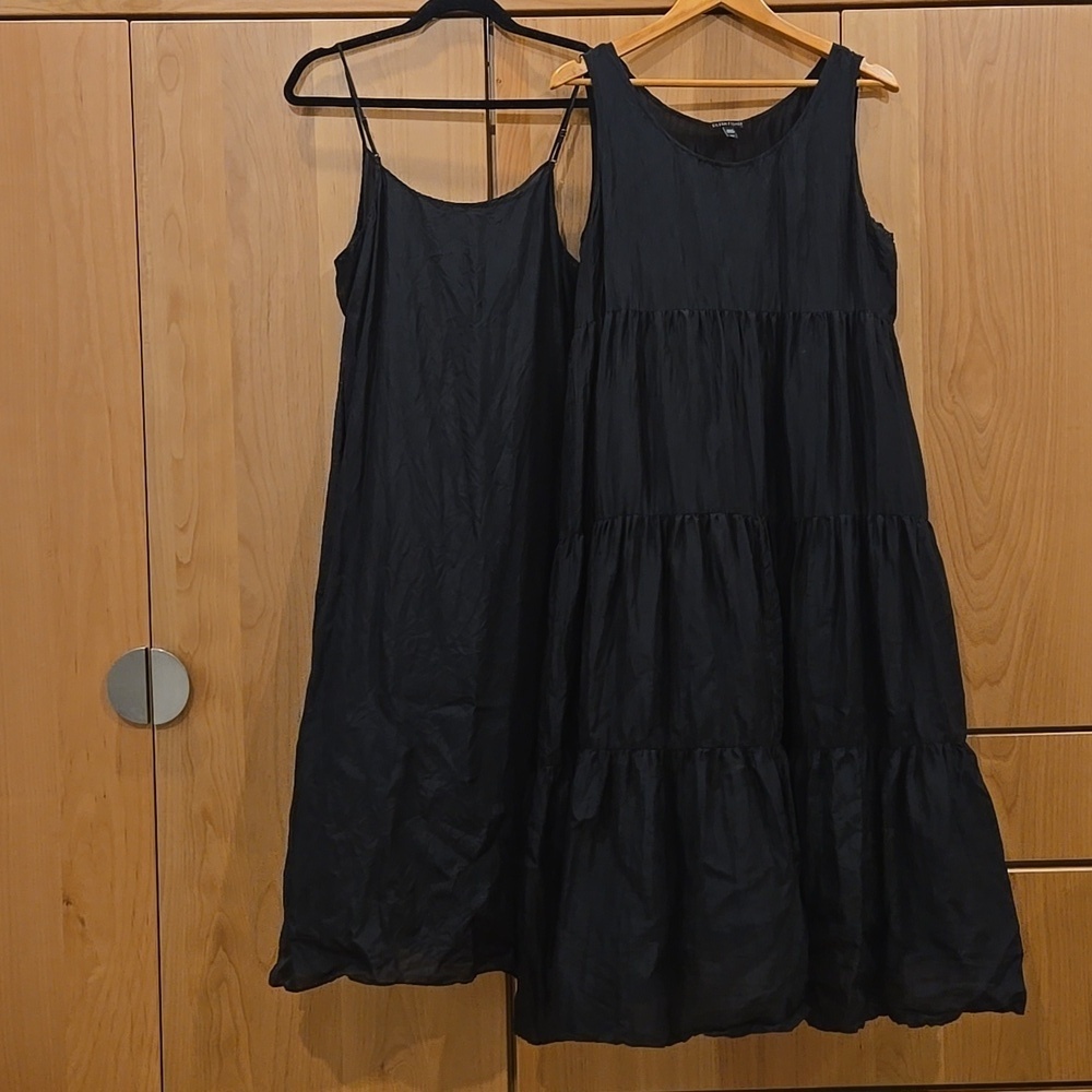 Eileen Fisher Crinkled Silk Dress With Slip, Size Small, VGUC, Chic!